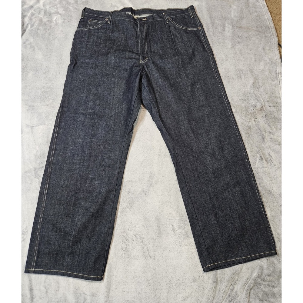 Vintage Dickies Baggy Dark Blue Carpenter Jeans 42x32 Y2K Workwear Skater Pants